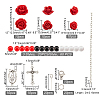 Religion and Rose Beads Necklace DIY Making Kit DIY-FH0004-05-6