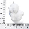 Flocky Resin Pendants RESI-Q002-06B-3