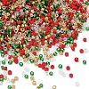 4 Colors 15/0 Christmas TOHO Round  Seed Beads SEED-X0058-30-1