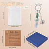 1Pc Gemstone Chip with 201 Stainless Steel Charm Keychains KEYC-CO0001-01B-2