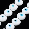 Handmade Evil Eye Lampwork Beads Strands LAMP-N029-009F-1