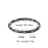 Bohemian Natural Labradorite & Golden Synthetic Non-magnetic Hematite Beaded Stretch Bracelets for Women Men LS-NY1304-4-2