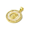 Real 18K Gold Plated Brass Micro Pave Cubic Zirconia Pendants KK-H472-14G-08-2