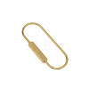 Brass Screw Carabiner Lock Charms KK-ZX025-63C-1