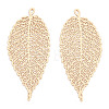 Rack Plating Brass Filigree Big Pendants X-KKC-T001-55KC-1