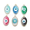 Alloy Enamel Pendants ENAM-F143-05F-G-1