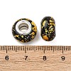 Opaque Resin Rondelle European Beads RESI-Z046-01C-3
