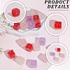 20Pcs 4 Colors Drusy Cube Resin Rhinestone Beads RESI-PA0001-43A-6