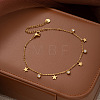 304 Stainless Steel Pave Clear Cubic Zirconia Charm Anklets for Women FS-WG43DDA-01-1