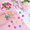 60Pcs Printed Natural Wood Beads WOOD-PA0001-92-3
