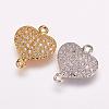 Brass Micro Pave Cubic Zirconia Links ZIRC-E118-20-1