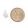 Faceted Natural Rose Quartz Pendants PALLOY-JF01694-04-2