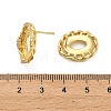 Oval Brass Micro Pave Clear Cubic Zirconia Stud Earring Findings KK-D102-02G-3