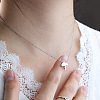 304 Stainless Steel Two Tone Cloud Lightning Pendant Necklaces for Women WG049FD-01-2