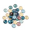 Flatback Half Round/Dome Flower and Plants Pattern Glass Cabochons GGLA-R026-20mm-15-1