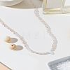 1Pc Glass Rondelle Beaded Necklaces NJEW-LP0007-23V-3