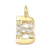 Brass Micro Pave Clear Cubic Zirconia Pendants KK-I476-01G-B-1