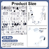 20Pcs PVC Sequin Round Beaded Curtain AJEW-CN0006-55B-2