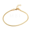 1Pc Unisex 304 Stainless Steel Round Snake Chain Bracelets BJEW-DJ0001-70-1