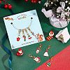  8Pcs 8 Style Christmas Theme Alloy Enamel Pendants Decorations HJEW-NB0001-47-2