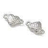 304 Stainless Steel Tartan Heart Links Connector Charms STAS-D211-14B-P-2