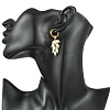 Natural Cultured Freshwater Pearl Cluster Hoop Earring for Women EJEW-JE07187-01-2
