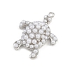 Turtle Brass ABS Imitation Pearl Pendants KK-I352-04F-P-2