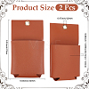 2Pcs PU Leather Hanging Storage Bag AJEW-CL0005-77-2