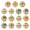 15Pcs Brass Enamel Beads KK-TA0009-21-1