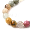 Natural Quartz Crystal & Rhodochrosite & Rose Quartz & Amethyst & Strawberry Quartz & Tourmalinated Quartz/Black Rutilated Quartz Beads Strands G-B143-A01-6mm-4