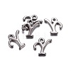 Gunmetal Plated Alloy Letter Pendants LS-PALLOY-J718-01B-Y-2