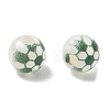 Sports Printed ABS Plastic Beads PL-CBA1C22-06-2