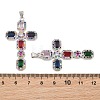 Brass Micro Pave Cubic Zirconia Pendants CU-CBADC6C-13P-08-3
