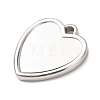 304 Stainless Steel Pendant Cabochon Settings STAS-Z204-04P-13-2