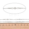 304 Stainless Steel Oval with Flat Round Link Chains CHS-H117-08P-2