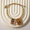 Adjustable Jesus & Virgin Mary Charm Cord Bracelets KQ6530-2