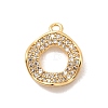 Brass Micro Pave Cubic Zirconia Pendants KK-P340-60G-1