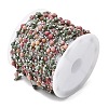 Handmade Natural Indian Agate & 316 Stainless Steel Round Link Chains CHS-L033-07P-04-3