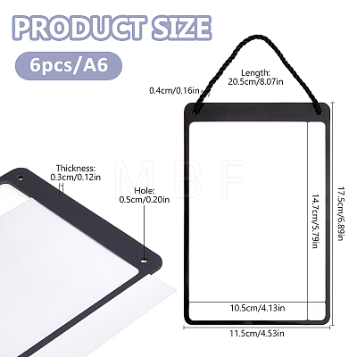 Erasable PVC Hanging Price Tags with Rope CDIS-WH0021-069A-01-1
