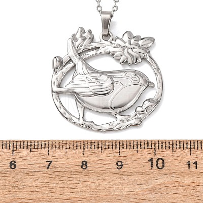 304 Stainless Steel Pendant Cable Chain Necklaces for Men Women NJEW-K308-03E-P-1