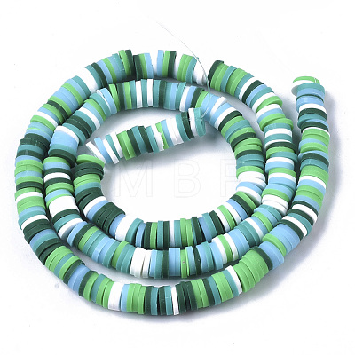 Handmade Polymer Clay Beads Strands CLAY-R089-6mm-080-1