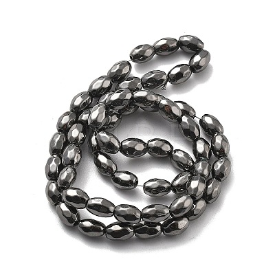 Synthetic Magnetic Hematite Beads Strands G-P518-07-1