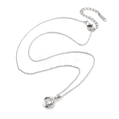 201 Stainless Steel Cable Chain Necklaces NJEW-L124-011P-1