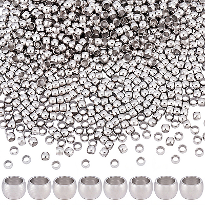 800Pcs 304 Stainless Steel Spacer Beads STAS-BBC0009-76B-1