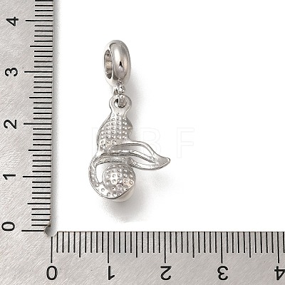 Rack Plating Alloy Crystal Rhinestone European Dangle Charms PALLOY-P307-16P-1