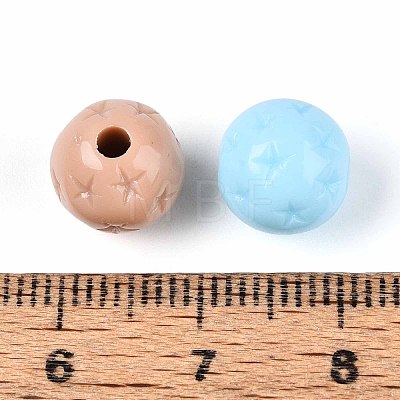 Opaque Acrylic Beads X-OACR-N150-07-1