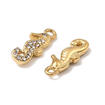 304 Stainless Steel with Crystal Rhinestone Charms STAS-G358-05G-07-1
