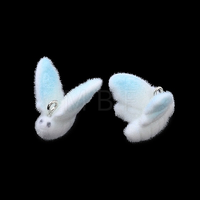 Flocking Opaque Resin Pendants RESI-F064-A04-1
