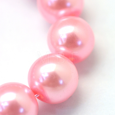 Baking Painted Pearlized Glass Pearl Round Bead Strands HY-Q003-12mm-53-1
