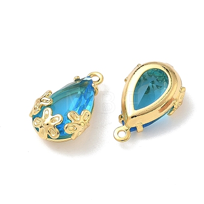 Brass Glass Charms KK-Z136-07G-02-1